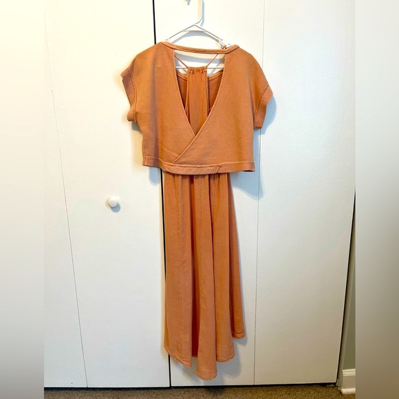 NWOT Anthropologie Daily Practice Soft Pink/Peach Sheer Summer Dress Size 6 - Picture 8 of 8
